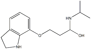 2-(Indolin-7-yloxymethyl)-1-(isopropylamino)ethanol Struktur