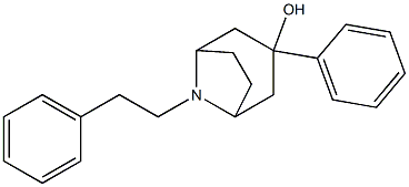 8-Phenethyl-3-phenyl-8-azabicyclo[3.2.1]octan-3-ol 结构式