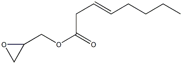 3-Octenoic acid (oxiran-2-yl)methyl ester Struktur
