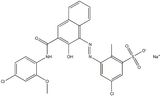  3-Chloro-6-methyl-5-[[3-[[(4-chloro-2-methoxyphenyl)amino]carbonyl]-2-hydroxy-1-naphtyl]azo]benzenesulfonic acid sodium salt