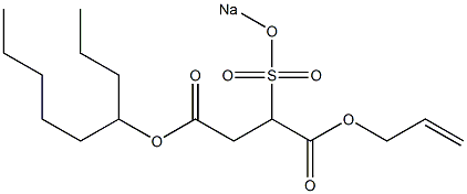 2-(Sodiosulfo)succinic acid 4-nonyl 1-(2-propenyl) ester