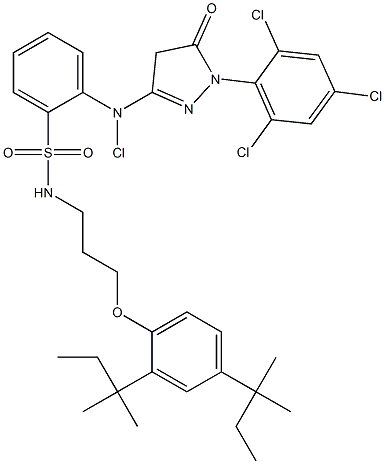  1-(2,4,6-Trichlorophenyl)-3-[N-chloro-2-[3-(2,4-di-tert-pentylphenoxy)propylsulfamoyl]anilino]-5(4H)-pyrazolone