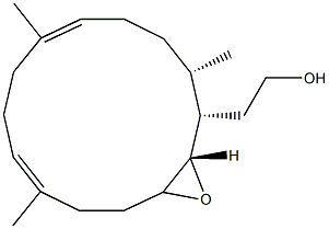 (1S,2S,3S,7E,11E)-3,4-Epoxy-1,7,11-trimethylcyclotetradeca-7,11-diene-2-ethanol 结构式