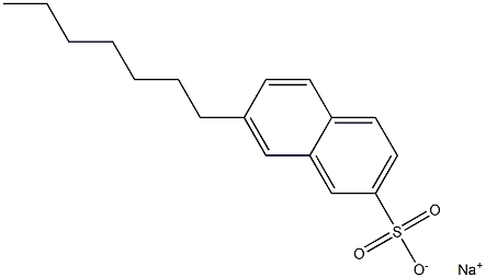 7-Heptyl-2-naphthalenesulfonic acid sodium salt Structure