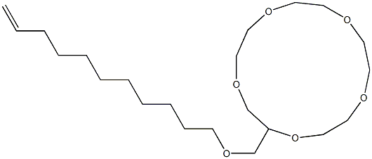2-[[(10-Undecen-1-yl)oxy]methyl]-1,4,7,10,13-pentaoxacyclopentadecane Structure