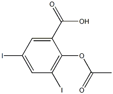 2-Acetyloxy-3,5-diiodobenzoic acid Structure