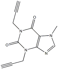 1,3-Di(2-propynyl)-7-methylxanthine 结构式