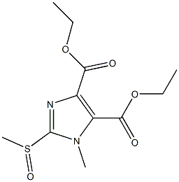 2-(メチルスルフィニル)-1-メチル-1H-イミダゾール-4,5-ジカルボン酸ジエチル 化学構造式