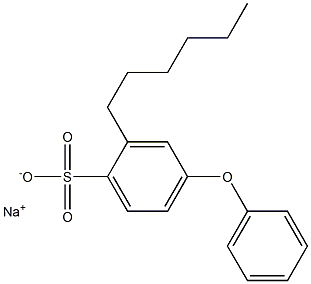 2-Hexyl-4-phenoxybenzenesulfonic acid sodium salt 结构式