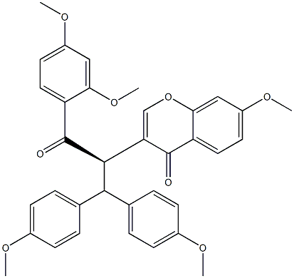 3-[(R)-1-[Bis(4-methoxyphenyl)methyl]-2-(2,4-dimethoxyphenyl)-2-oxoethyl]-7-methoxy-4H-1-benzopyran-4-one