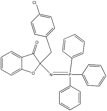 2-(p-Chlorobenzyl)-2-(triphenylphosphoranylidene)aminobenzofuran-3(2H)-one Structure