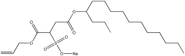 2-(Sodiosulfo)succinic acid 4-pentadecyl 1-(2-propenyl) ester 结构式