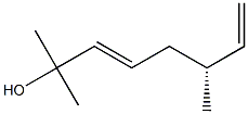[R,(-)]-2,6-ジメチル-3,7-オクタジエン-2-オール 化学構造式