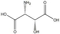 (2R,3R)-2-アミノ-3-ヒドロキシこはく酸 化学構造式