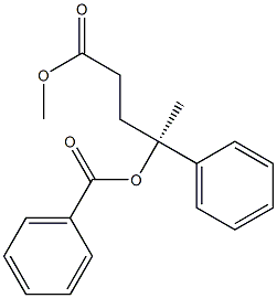 [S,(+)]-4-Benzoyloxy-4-phenylvaleric acid methyl ester Struktur