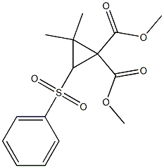 3-Phenylsulfonyl-2,2-dimethylcyclopropane-1,1-dicarboxylic acid dimethyl ester Struktur