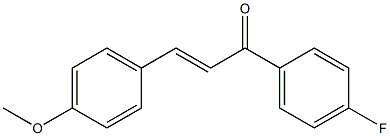 (2E)-3-(4-フルオロフェニル)-1-(4-メトキシフェニル)-2-プロペン-1-オン 化学構造式