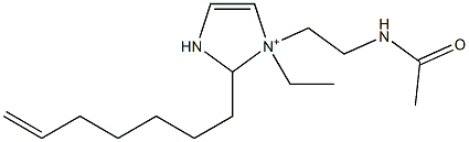 1-[2-(Acetylamino)ethyl]-1-ethyl-2-(6-heptenyl)-4-imidazoline-1-ium Structure