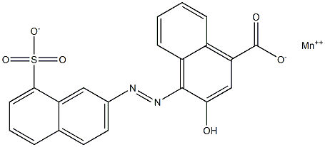 4-[(8-Sulfo-2-naphtyl)azo]-3-hydroxy-1-naphthalenecarboxylic acid manganese(II) salt Structure