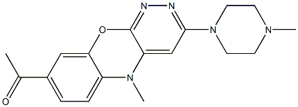 8-Acetyl-5-methyl-3-(4-methyl-1-piperazinyl)-5H-pyridazino[3,4-b][1,4]benzoxazine