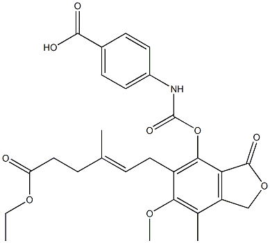 7-[(4-Carboxyphenyl)carbamoyloxy]-6-[(E)-5-ethoxycarbonyl-3-methyl-2-pentenyl]-5-methoxy-4-methylphthalide|