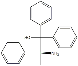 [S,(+)]-2-アミノ-1,1,2-トリフェニル-1-プロパノール 化学構造式