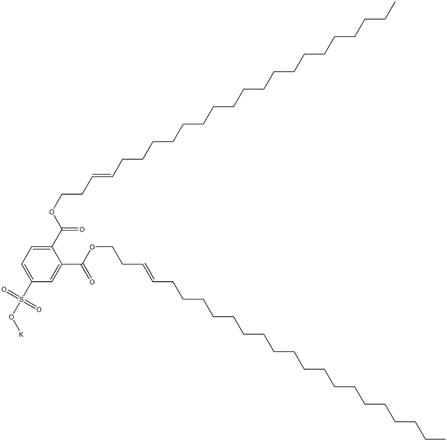 4-(Potassiosulfo)phthalic acid di(3-tricosenyl) ester Struktur