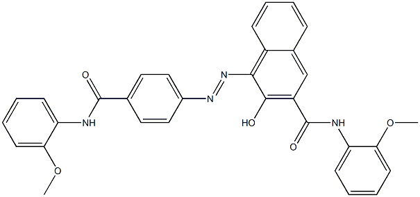4-[[4-[[(2-Methoxyphenyl)amino]carbonyl]phenyl]azo]-3-hydroxy-N-(2-methoxyphenyl)-2-naphthalenecarboxamide Structure