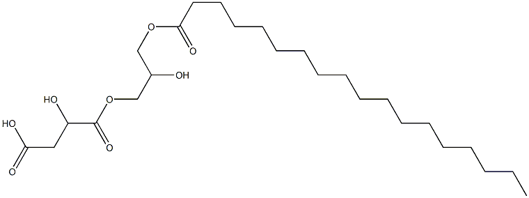 L-Malic acid hydrogen 1-(2-hydroxy-3-octadecanoyloxypropyl) ester Structure