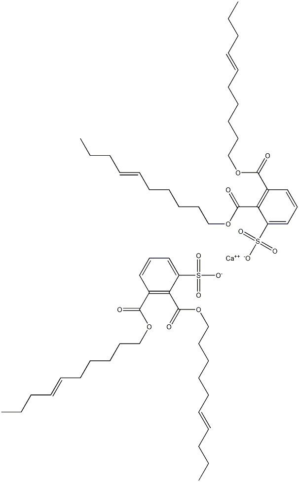 Bis[2,3-di(6-decenyloxycarbonyl)benzenesulfonic acid]calcium salt Structure