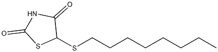 5-オクチルチオチアゾリジン-2,4-ジオン 化学構造式