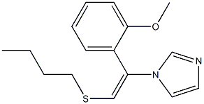 1-[(E)-2-Butylthio-1-(2-methoxyphenyl)ethenyl]-1H-imidazole Struktur