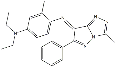 (7E)-7-[[2-Methyl-4-(diethylamino)phenyl]imino]-3-methyl-6-phenyl-7H-pyrazolo[5,1-c]-1,2,4-triazole Struktur