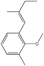 1-Methoxy-2-methyl-6-(2-methyl-1-butenyl)benzene Structure