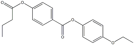 p-Butanoyloxybenzoic acid p-ethoxyphenyl ester Struktur