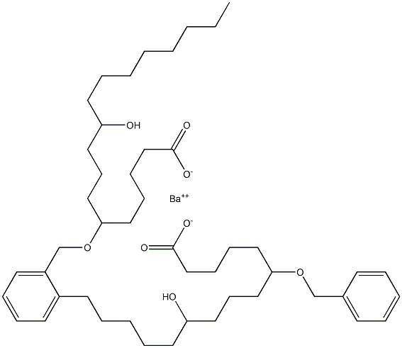 Bis(6-benzyloxy-10-hydroxystearic acid)barium salt Structure