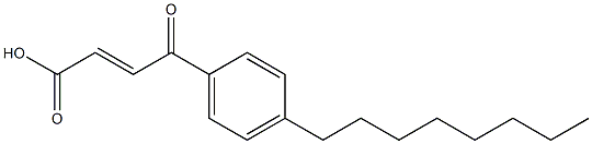 3-(4-オクチルベンゾイル)アクリル酸 化学構造式