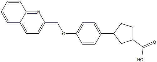3-[4-(2-Quinolinylmethoxy)phenyl]cyclopentanecarboxylic acid