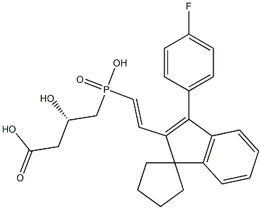  (3S)-3-Hydroxy-4-[hydroxy[(E)-2-[3-(4-fluorophenyl)spiro[1H-indene-1,1'-cyclopentan]-2-yl]ethenyl]phosphinyl]butyric acid
