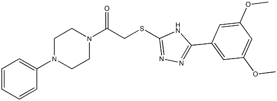 2-[[5-(3,5-Dimethoxyphenyl)-4H-1,2,4-triazol-3-yl]thio]-1-(4-phenylpiperazino)ethanone