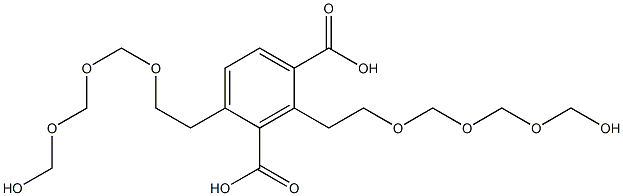 2,4-Bis(8-hydroxy-3,5,7-trioxaoctan-1-yl)isophthalic acid Structure