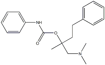 Carbanilic acid 1-(dimethylaminomethyl)-1-methyl-3-phenylpropyl ester Struktur