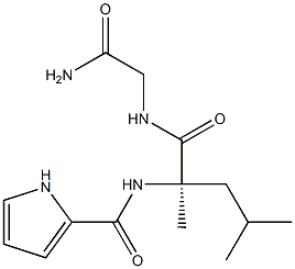 N-[(2R)-2,4-Dimethyl-2-[[[1H-pyrrol-2-yl]carbonyl]amino]pentanoyl]glycinamide,,结构式