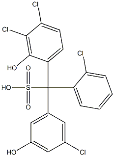  (2-Chlorophenyl)(3-chloro-5-hydroxyphenyl)(3,4-dichloro-2-hydroxyphenyl)methanesulfonic acid