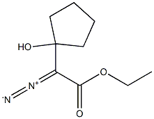 2-Diazo-2-(1-hydroxycyclopentyl)acetic acid ethyl ester Structure