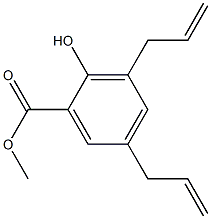 3,5-ジアリルサリチル酸メチル 化学構造式