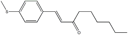 (E)-1-(4-メチルチオフェニル)-1-ノネン-3-オン 化学構造式