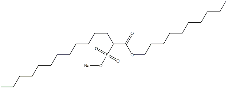 2-(Sodiosulfo)tetradecanoic acid decyl ester