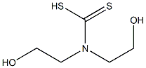 Bis(2-hydroxyethyl)dithiocarbamic acid Structure