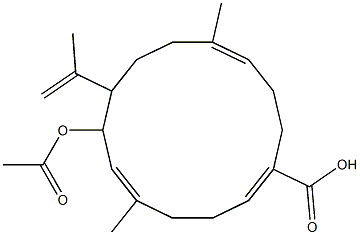 7-Acetoxy-5,11-dimethyl-8-(1-methylethenyl)-1,5,11-cyclotetradecatriene-1-carboxylic acid